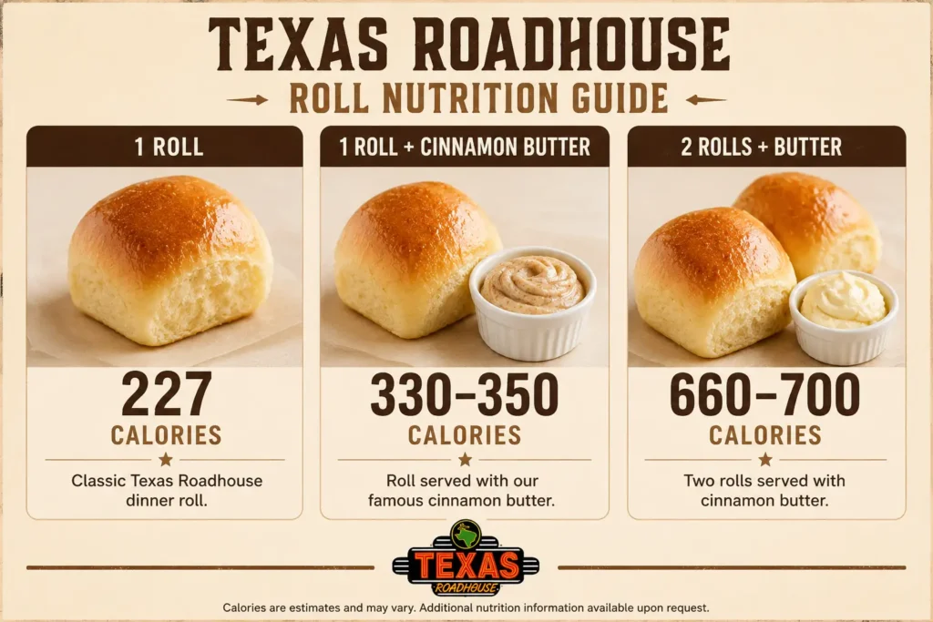 Texas Roadhouse Roll Calories: Nutrition Facts, Ingredients, Allergens & Butter Calories 4 Texas Roadhouse roll calories with and without butter comparison